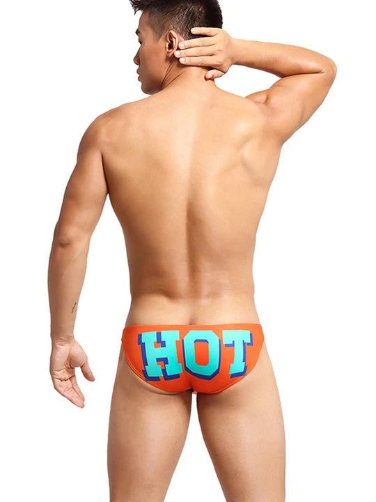 Men's Hot Letters Low Waist Briefs - SJK026