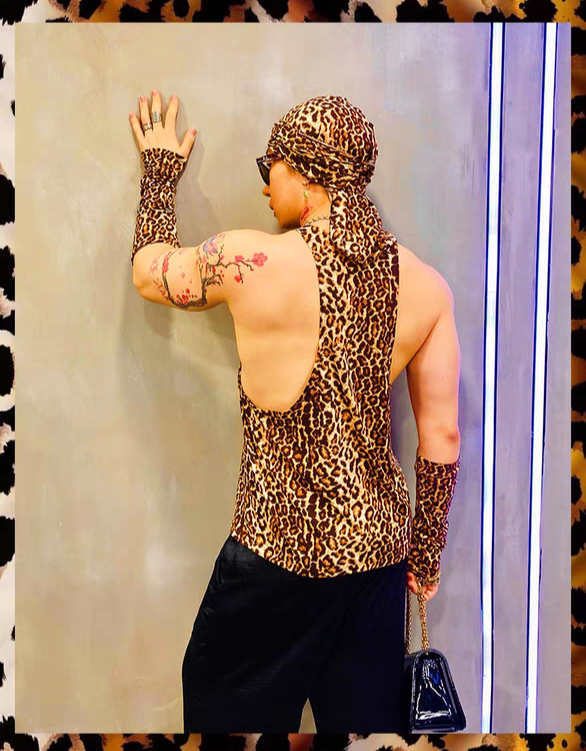 Cotton Blend Sexy Leopard Print Workout Vest - SBS064