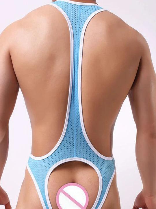 Men's Mesh Breathable One-piece Bodysuit - LTY017 - YDressup