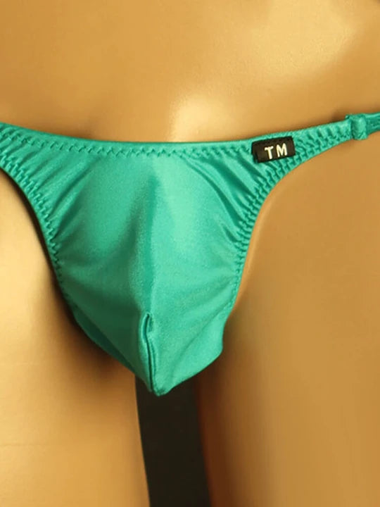 Men's Sexy Big Pouch Silky Thin Strap Thong - DZK053 - YDressup