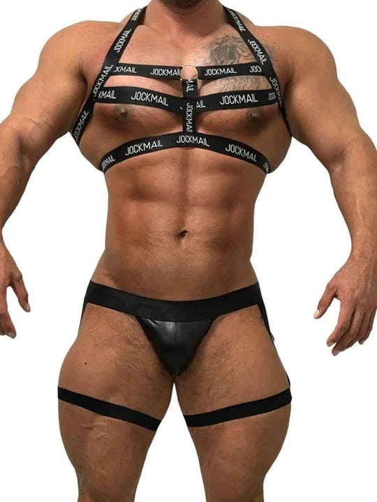 Jockmail Hollow Out Four Corner Nylon Thongs - HDZ010 - YDressup