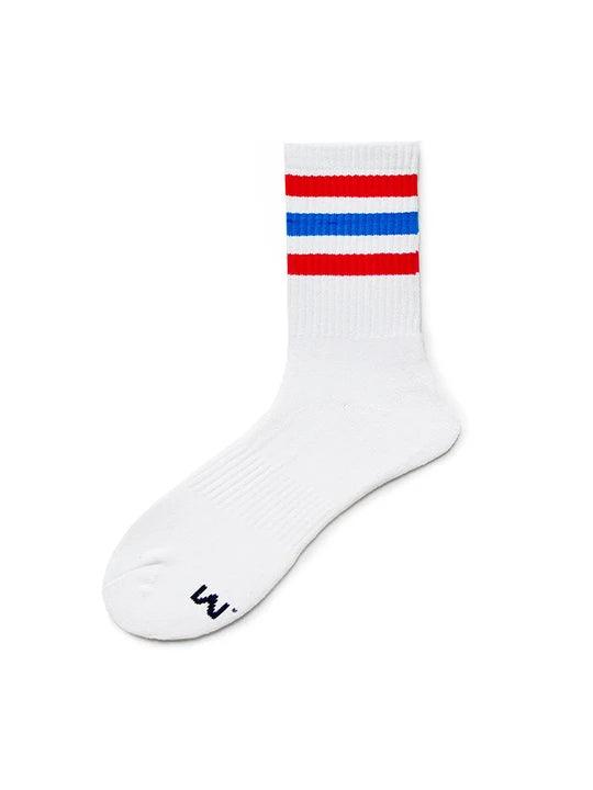 D.M Rainbow Striped Sports Cotton Socks - WZ002