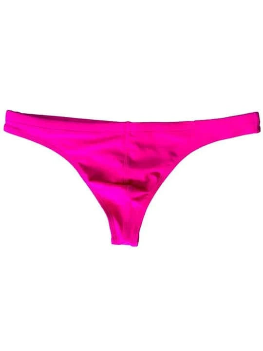 Men's Solid Color Low Rise Swim Thong - YK032 - YDressup