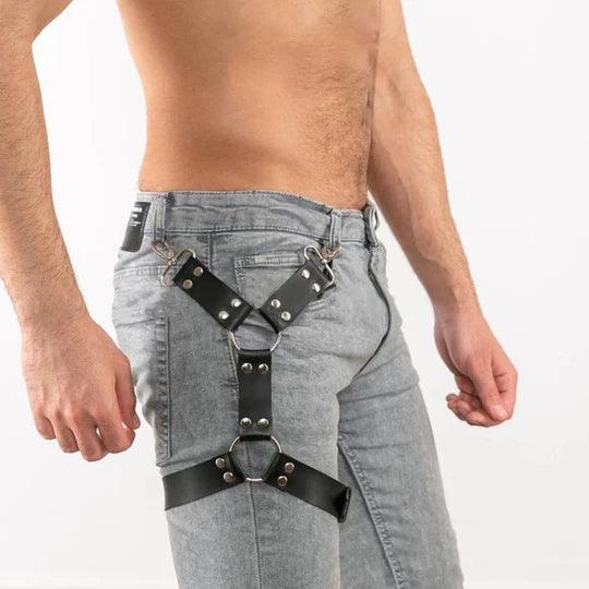 Leather Thigh Leg Garters Belt Harness Punk Body Cage - KB002