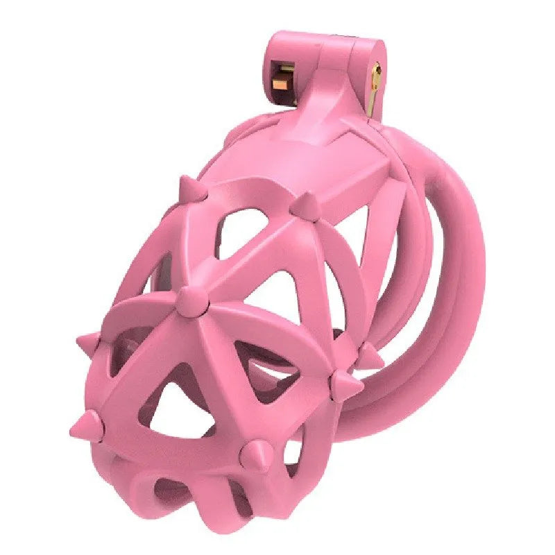 Pink Soft Spike Chastity Cage - YJS009