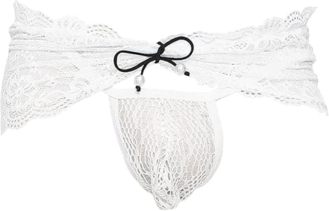 2 PCS Sexy Lace G String Thong with Front Cut-Out - GZK036
