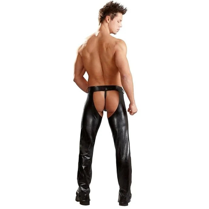 Men's PU Leather Assless Cowboy Chaps - CL004 - YDressup