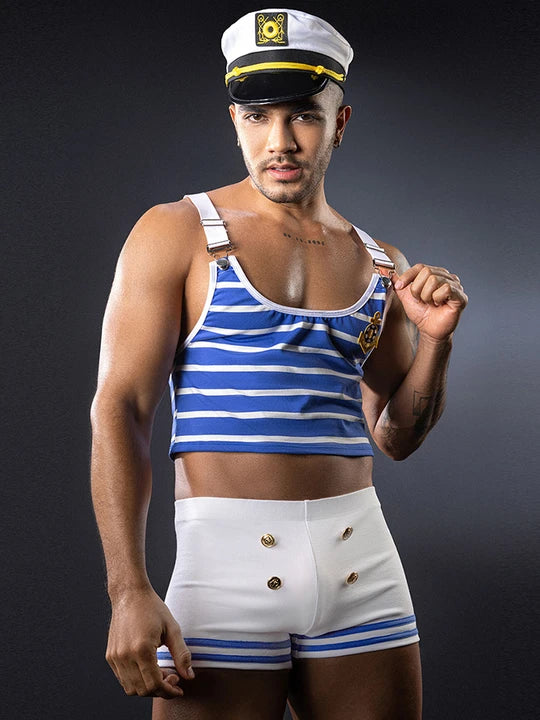 Men's Sexy Navy Uniform Performances Set - ZF009 - YDressup