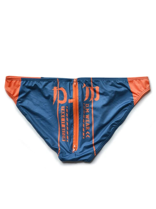 D.M Low Rise Sexy Zipper Briefs - SJK036