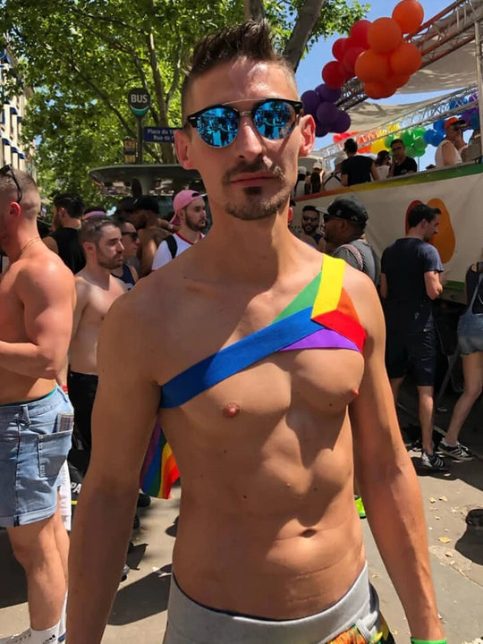 Men's Stage Rainbow Shoulder Chest Strap - YNY150