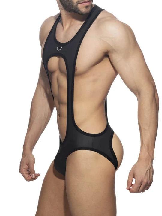 Men's Cutout Thong Bottomless Bodysuit - LTY030 - YDressup