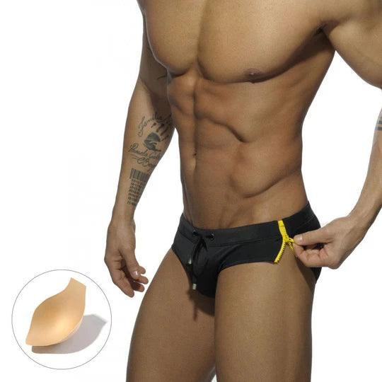 Men's Fashion Side Zip Swim Briefs - YK005 - YDressup