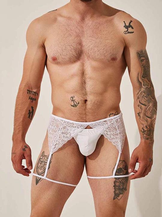 Men's Lace Garter Underwear - DZK039