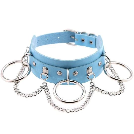 PU Leather Punk Chain Choker - KB040 - YDressup