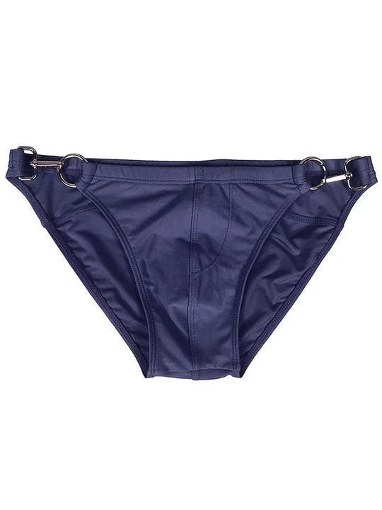 Men's Low Rise Metal Buckle Swim Bikini - YK001 - YDressup
