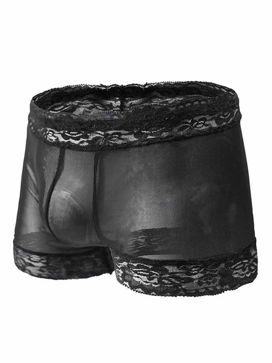 Sexy Lace Flat Boxer Briefs - PJK038 - YDressup