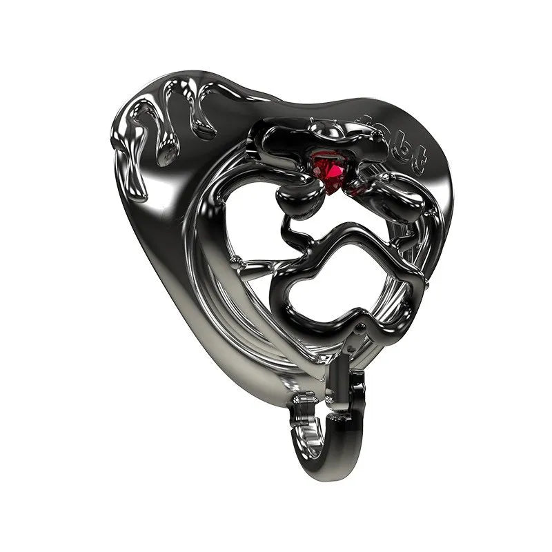 Sissy Spade Chastity Cage with Secure Lock Ring - YJS006