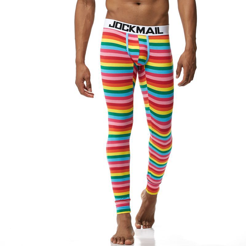 JOCKMAIL Men's Thin Cotton Striped Thermal Underwear - YNY144