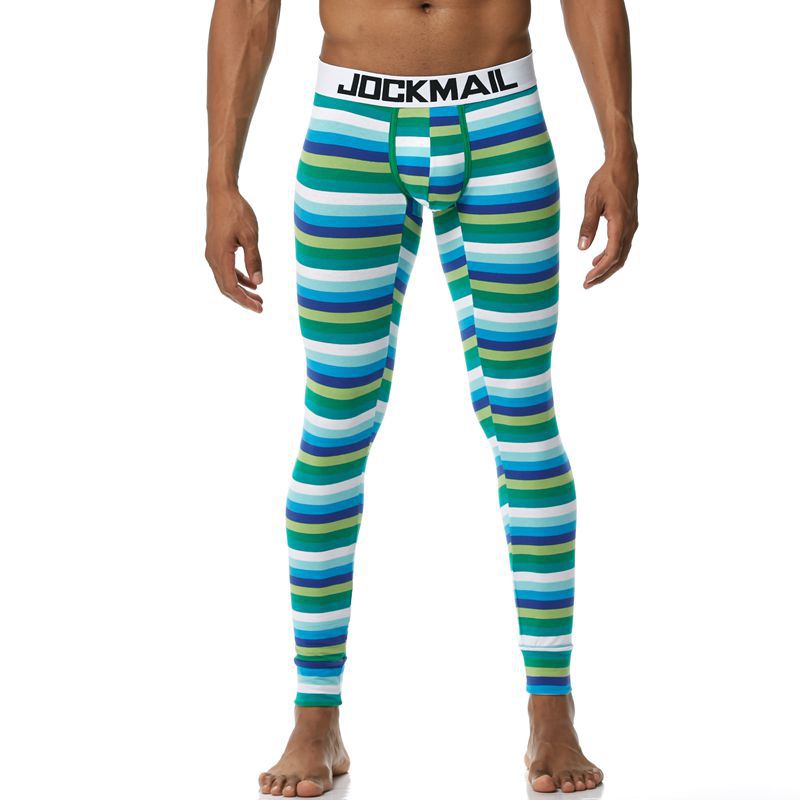 JOCKMAIL Men's Thin Cotton Striped Thermal Underwear - YNY144