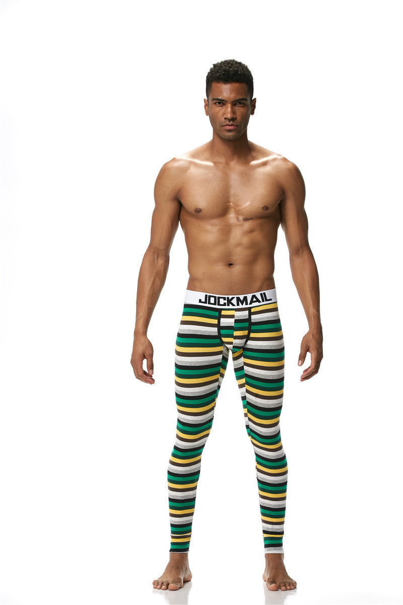 JOCKMAIL Men's Thin Cotton Striped Thermal Underwear - YNY144
