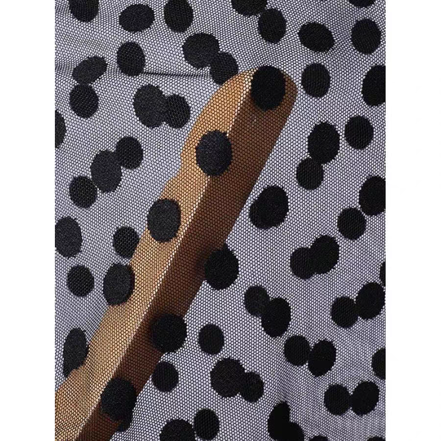 Men Homewear Polka Dot Mesh See Through Bodysuit - SBS047