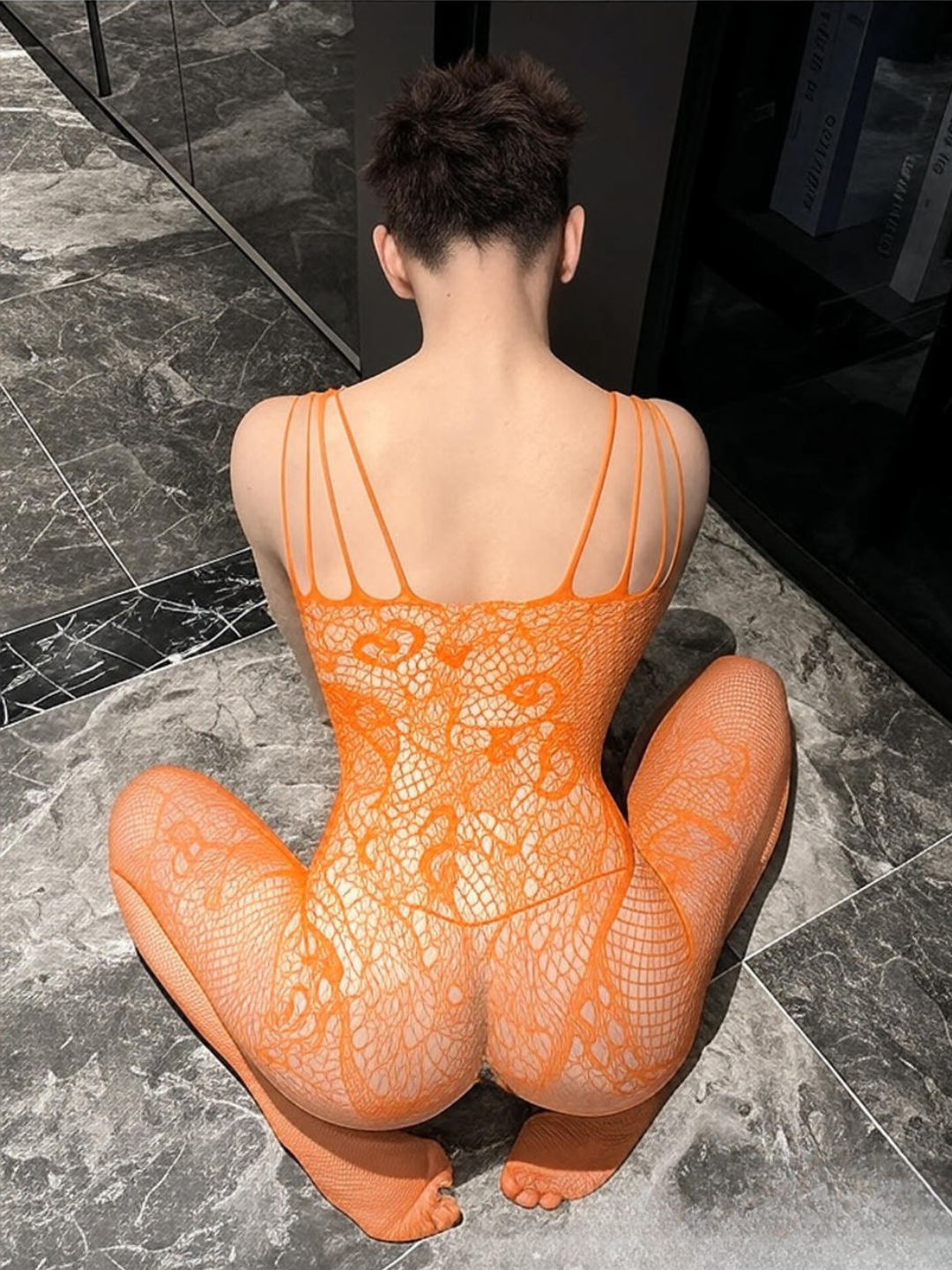 Sexy Cut-Out Crotchless Fishnet Bodystocking - LTW032