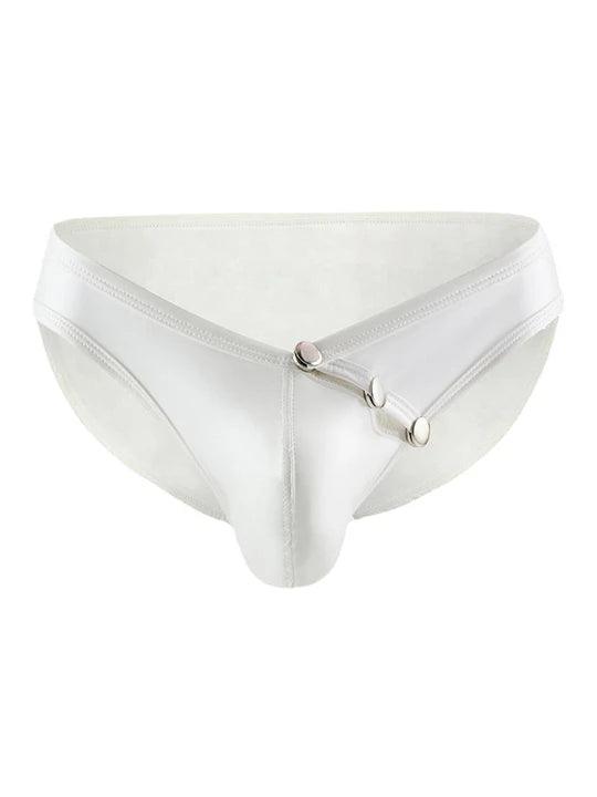 Sexy Faux Leather U Convex Briefs for Men - SJK045
