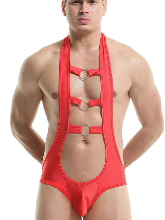 Men's Wrestling Backless Bodysuit - LTY004 - YDressup