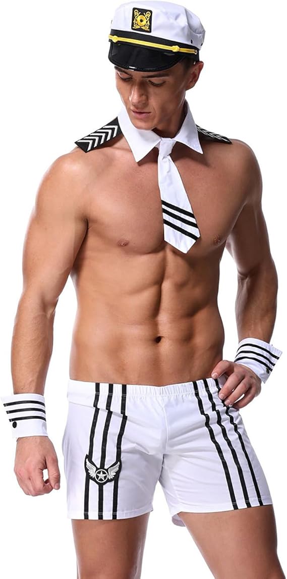 Sexy Men’s 5-Piece Sailor Costume - ZF026 - YDressup