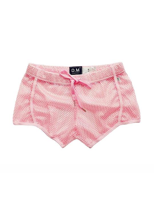 D.M Sexy Mesh Breathable Home Boxer Shorts - PJK008 - YDressup