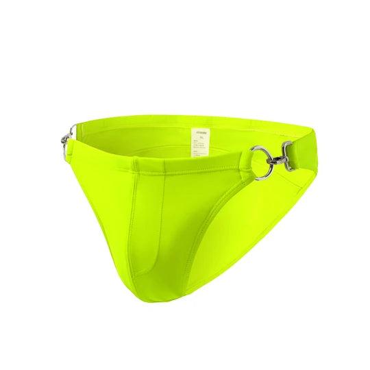 Men's Low Rise Metal Buckle Swim Bikini - YK001 - YDressup