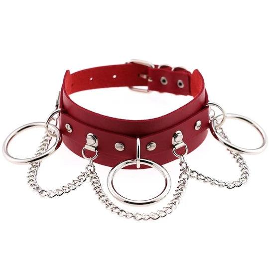 PU Leather Punk Chain Choker - KB040 - YDressup