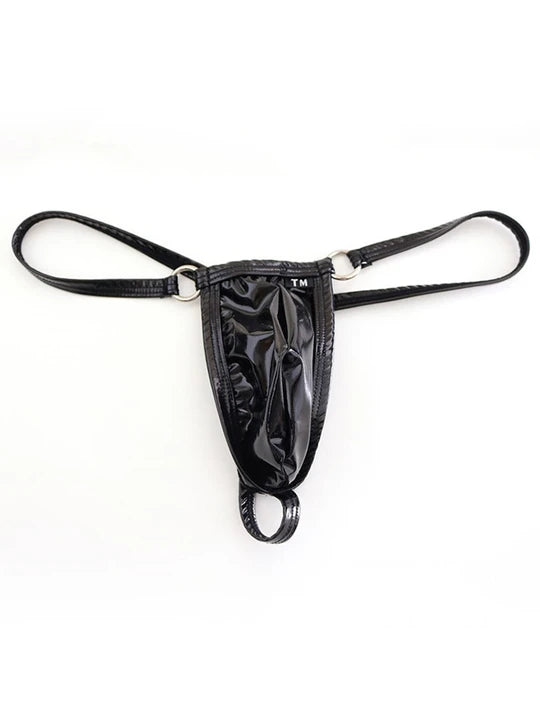 Men's Elastic Leather Thong - GZK023 - YDressup