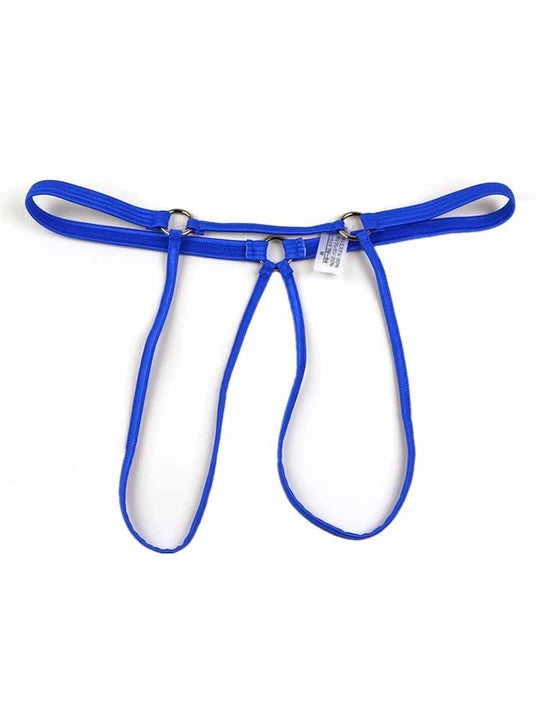 Men's Sexy Solid Color Hollow Thong - GZK022