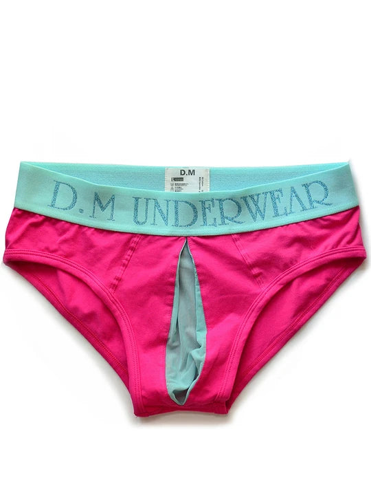 D.M Sheer Mesh Open Briefs - SJK029 - YDressup