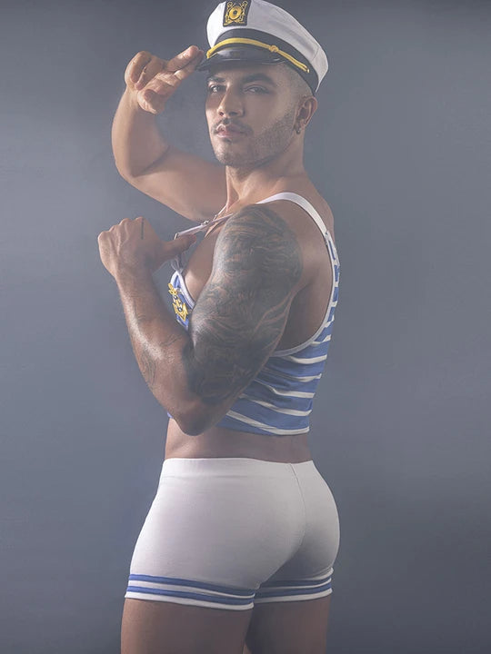 Men's Sexy Navy Uniform Performances Set - ZF009 - YDressup