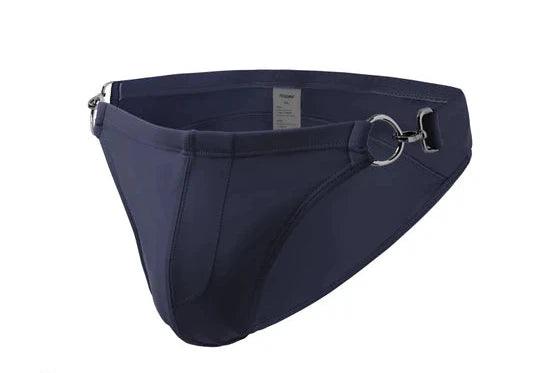 Men's Low Rise Metal Buckle Swim Bikini - YK001 - YDressup