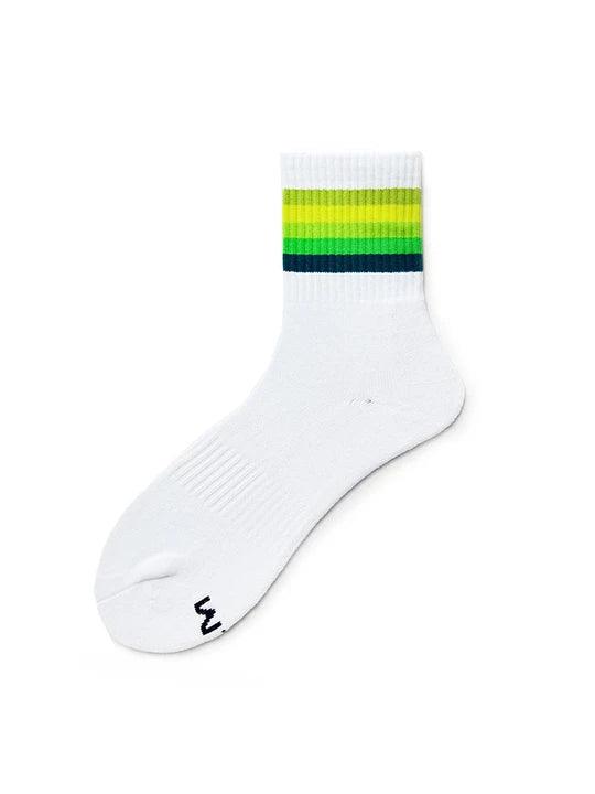 D.M Rainbow Striped Sports Cotton Socks - WZ002