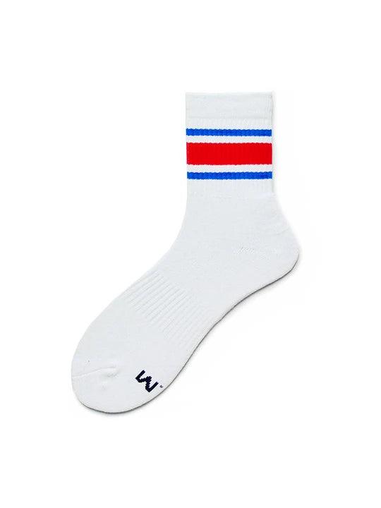 D.M Rainbow Striped Sports Cotton Socks - WZ002