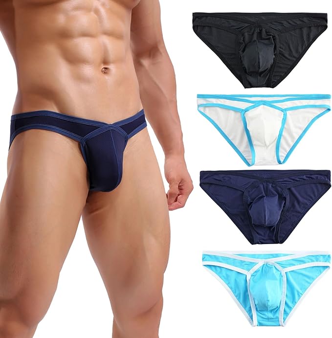 Sexy Micro Mesh Briefs Soft Breathable Bulge Pouch Underwear - SJK002