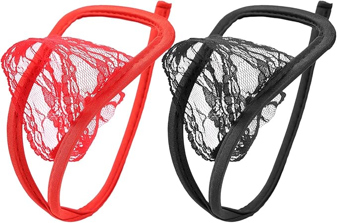 men's lace see-through c-string - CS020 - YDressup