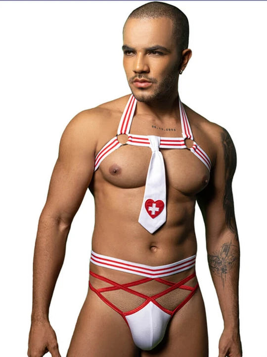 Men's Sexy Nightclub Bar Cosplay Uniform Set - QQNY009
