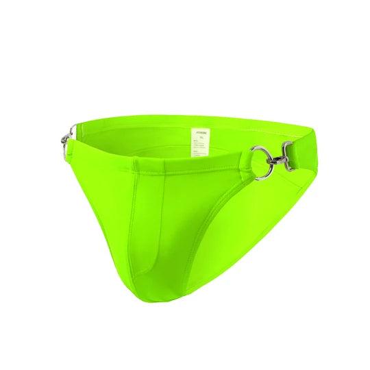 Men's Low Rise Metal Buckle Swim Bikini - YK001 - YDressup