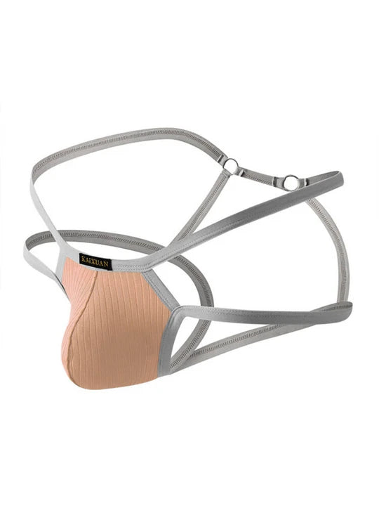 Men's Thin Strap Hollow Breathable Cotton Jockstrap - HDZ038 - YDressup