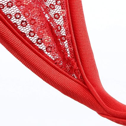 Men's Sexy C-String Thongs Lace See Through Underwear - CS006 - YDressup