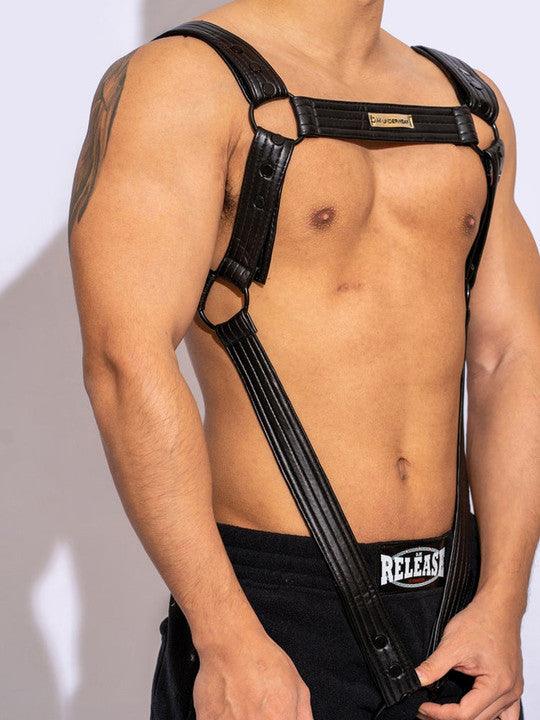 D.M Men's Removable Leather Straps Thong - KB033
