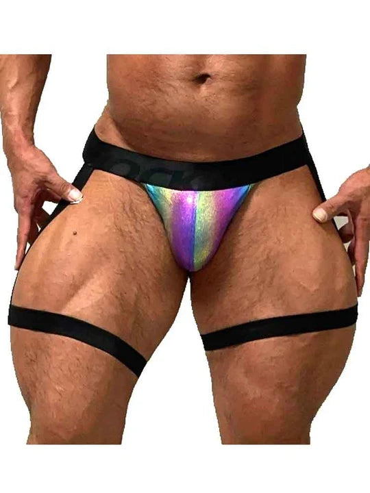 Jockmail Hollow Out Four Corner Nylon Thongs - HDZ010 - YDressup