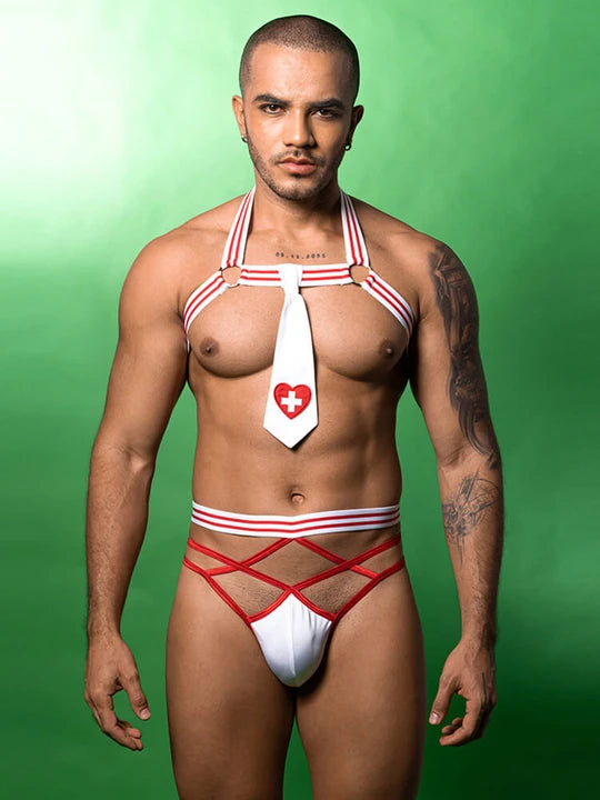 Men's Sexy Nightclub Bar Cosplay Uniform Set - QQNY009