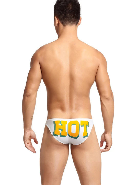 Men's Hot Letters Low Waist Briefs - SJK026