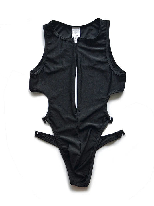 Strappy Zipper Bodysuit - LTY038 - YDressup